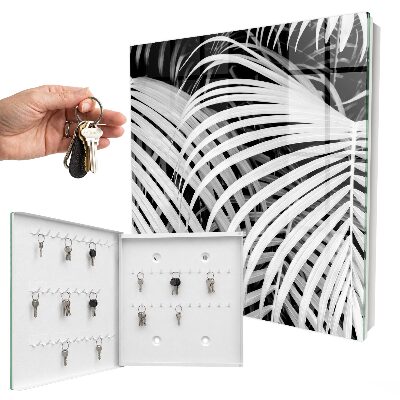 Schlüsselbox mit Palmenblätter-Motiv