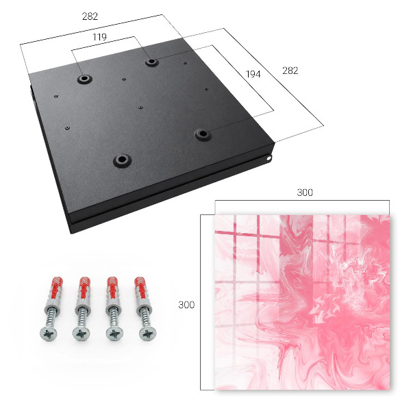 Wand-Schlüsselbox in Rosa Schaum