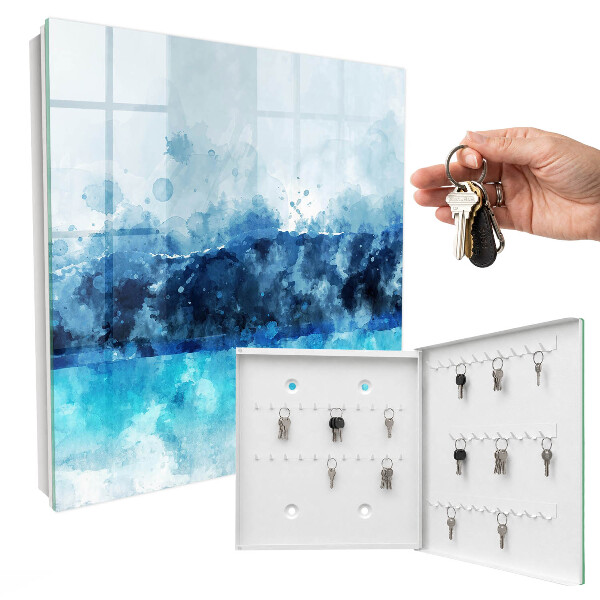 Schlüsselbox für die Wand mit Motiv türkisfarbene Landschaft