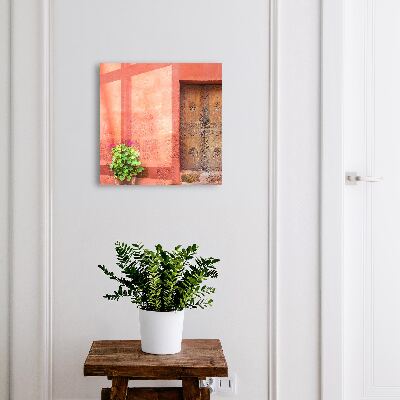 Schlüsselbox für die Wand in roter Fassadenoptik