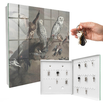 Schlüsselbox mit Motiv Vögel auf einem Felsen