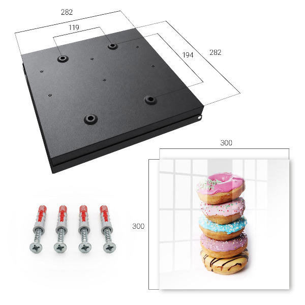 Schlüsselbox zur Wandmontage Design Bunte Donuts