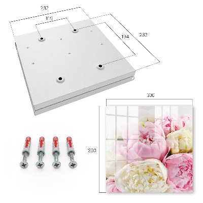 Schlüsselbox zur Wandmontage mit Pastellblumen-Motiv