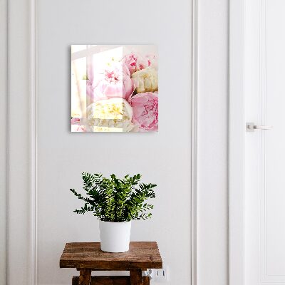 Schlüsselbox zur Wandmontage mit Pastellblumen-Motiv
