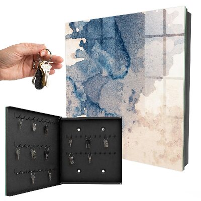 Schlüsselbox zur Wandmontage mit Wasserfarbenflecken Motiv