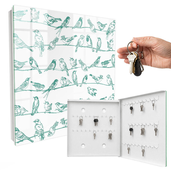 Schlüsselkasten mit Motiv Vögel auf den Zweigen