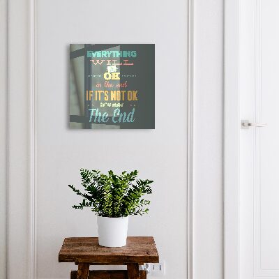 Schlüsselbox für die Wand mit dem Aufdruck Positive Nachrichten