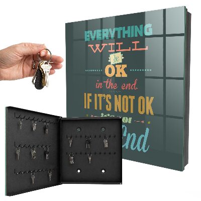 Schlüsselbox für die Wand mit dem Aufdruck Positive Nachrichten