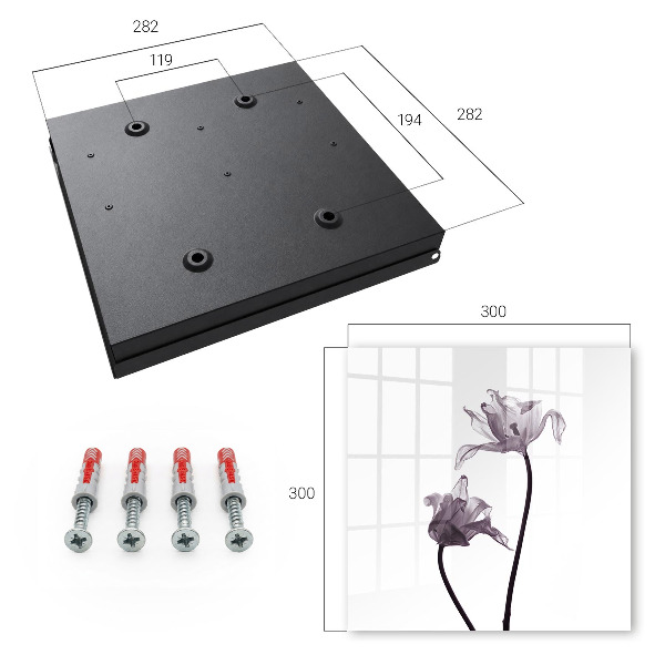 Schlüsselbox im minimalistischen Blumendesign
