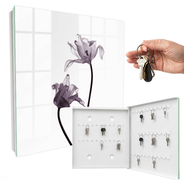 Schlüsselbox im minimalistischen Blumendesign