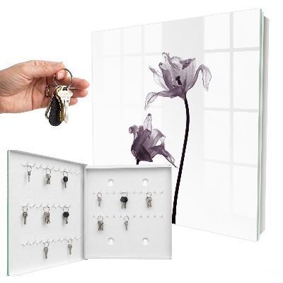 Schlüsselbox im minimalistischen Blumendesign