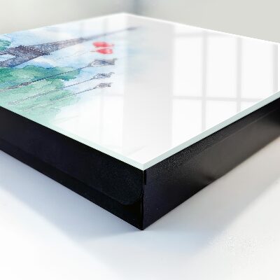 Schlüsselbox zur Wandmontage Motiv Pariser Landschaft