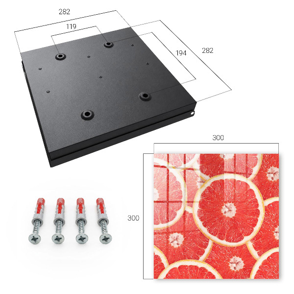 Schlüsselkasten mit Motiv Grapefruitscheiben