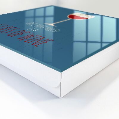 Schlüsselbox für die Wand mit Glas Wein Motiv