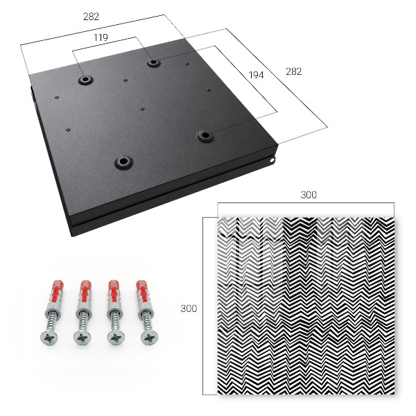Schlüsselbox für die Wand mit dynamischem Zickzacklinien-Design
