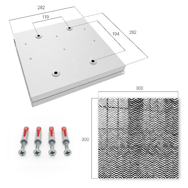 Schlüsselbox für die Wand mit dynamischem Zickzacklinien-Design