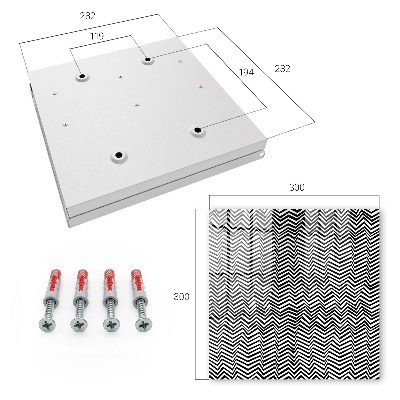 Schlüsselbox für die Wand mit dynamischem Zickzacklinien-Design