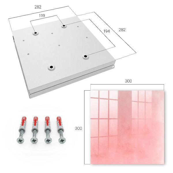 Schlüsselbox für die Wand mit rosa Hintergrund