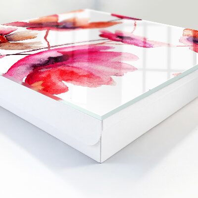 Schlüsselbox mit Aquarellblumen-Motiv