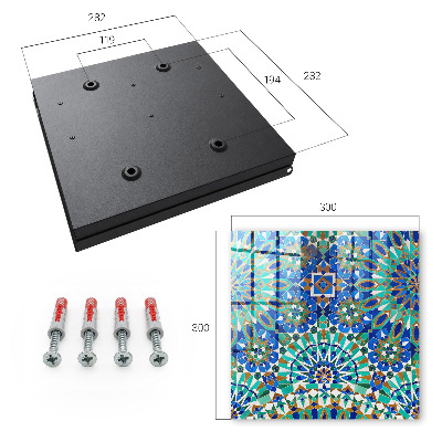 Schlüsselbox mit geometrischem Mosaikmuster