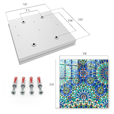 Schlüsselbox mit geometrischem Mosaikmuster