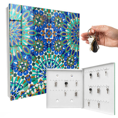 Schlüsselbox mit geometrischem Mosaikmuster