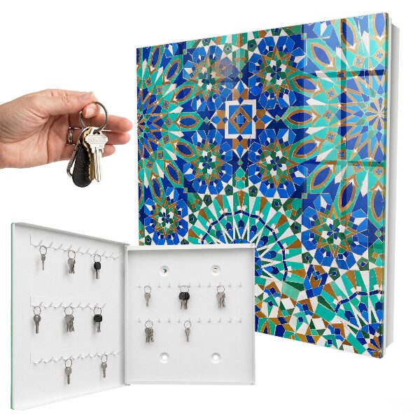 Schlüsselbox mit geometrischem Mosaikmuster