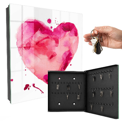 Schlüsselbox für die Wand mit Herz-Motiv