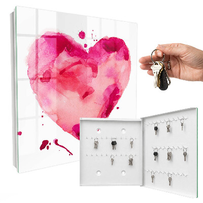 Schlüsselbox für die Wand mit Herz-Motiv