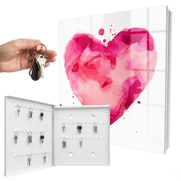 Schlüsselbox für die Wand mit Herz-Motiv