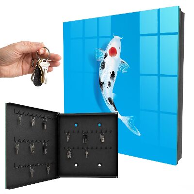 Schlüsselkasten mit Koi-Karpfen-Motiv