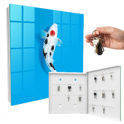 Schlüsselkasten mit Koi-Karpfen-Motiv