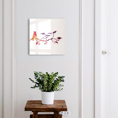 Schlüsselbox mit Motiv ein Ast mit einem Vogel
