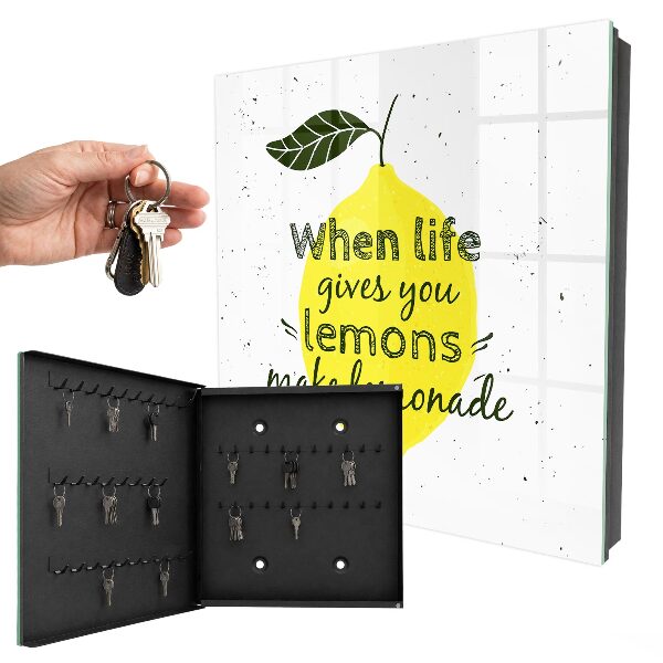 Schlüsselbox mit Zitronenmotiv