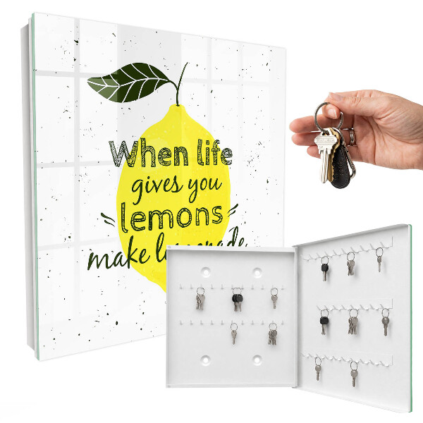 Schlüsselbox mit Zitronenmotiv