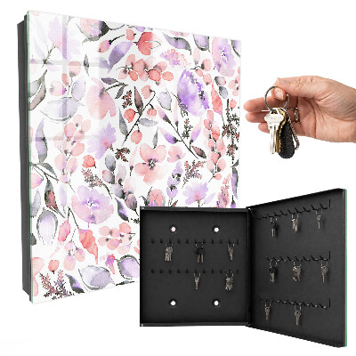 Schlüsselbox im Design Pastellblumen