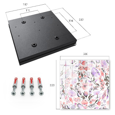 Schlüsselbox im Design Pastellblumen
