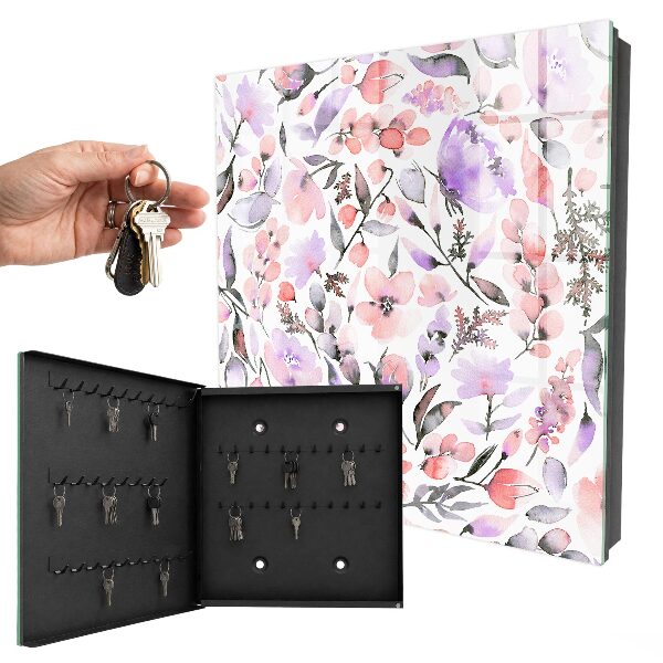 Schlüsselbox im Design Pastellblumen