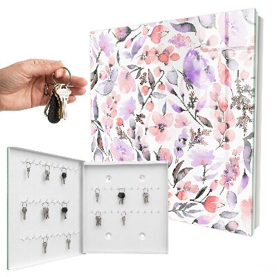 Schlüsselbox im Design Pastellblumen