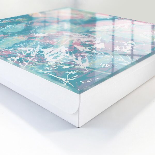 Schlüsselbox für die Wand mit Motiv in pastellfarbenen Blättern