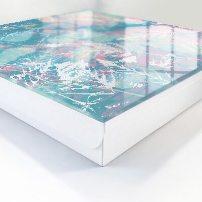 Schlüsselbox für die Wand mit Motiv in pastellfarbenen Blättern