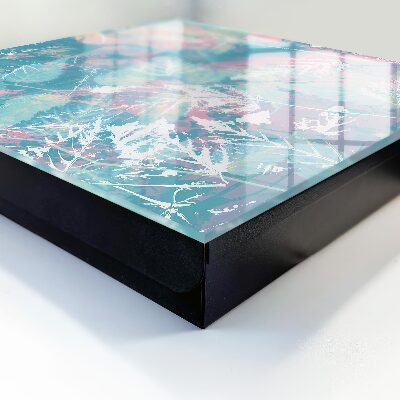 Schlüsselbox für die Wand mit Motiv in pastellfarbenen Blättern