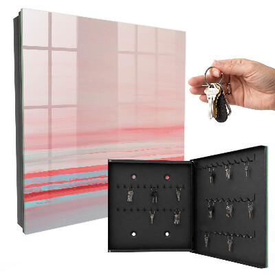 Schlüsselkasten mit Pastellstreifen-Design