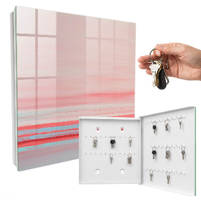 Schlüsselkasten mit Pastellstreifen-Design