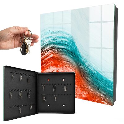 Schlüsselbox mit buntem Motiv