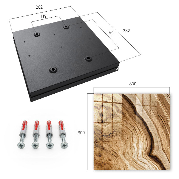 Schlüsselbox für die Wand aus Holzwellen