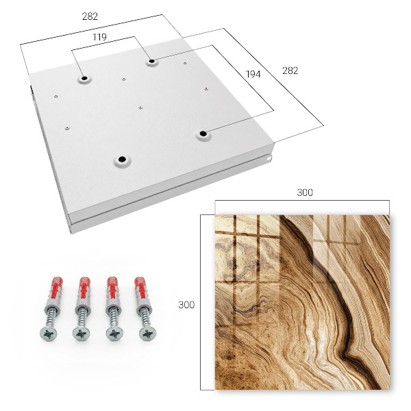 Schlüsselbox für die Wand aus Holzwellen