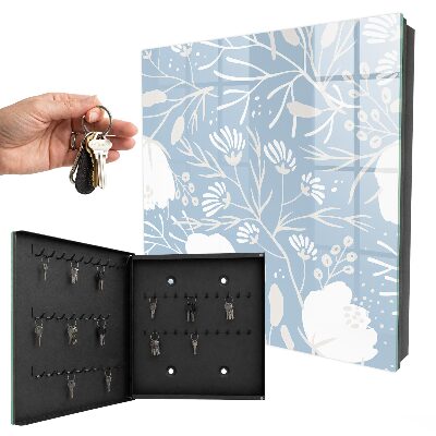 Schlüsselbox zur Wandmontage mit Pflanzenmotiven