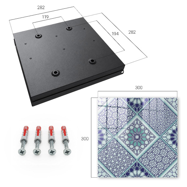 Schlüsselkasten mit geometrischem Muster