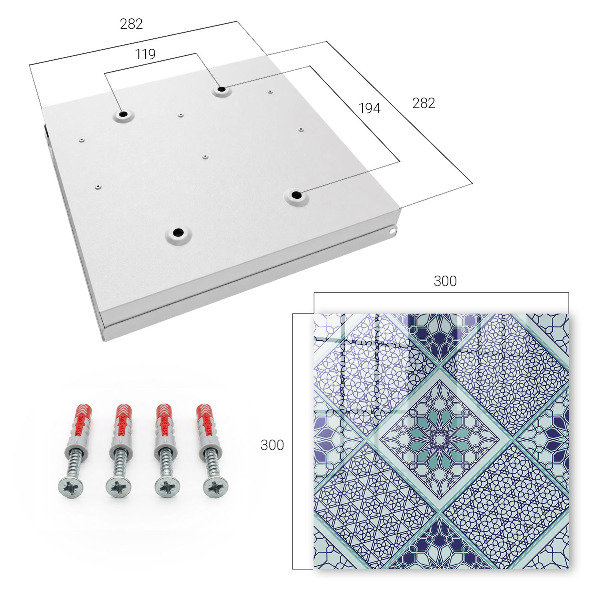 Schlüsselkasten mit geometrischem Muster